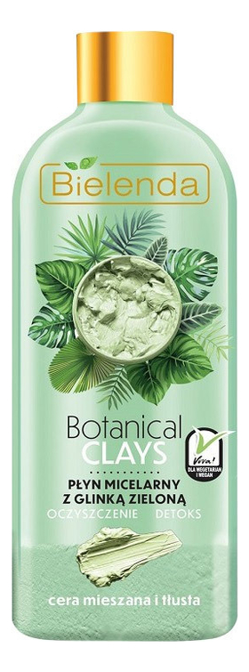 

Веганская мицеллярная вода для лица с зеленой глиной Botanical Clays 500мл
