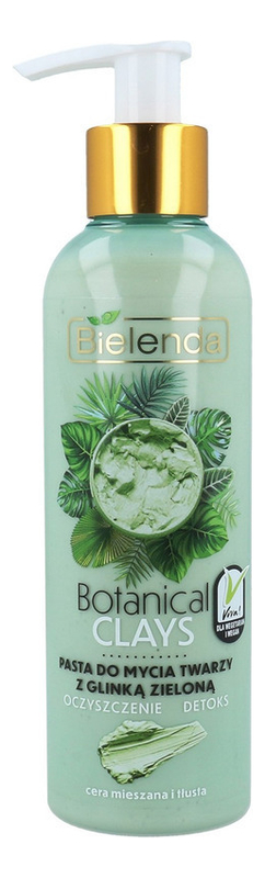 

Веганская очищающая паста для лица с зеленой глиной Botanical Clays 190г