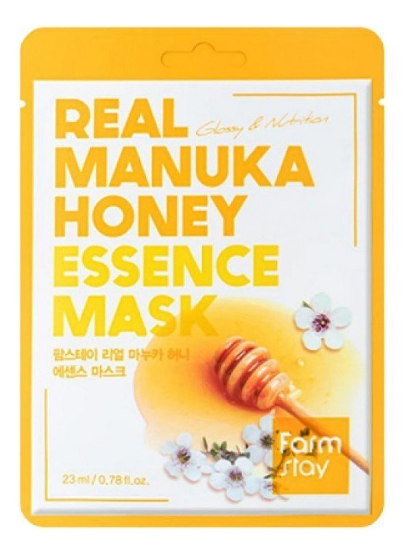 Тканевая маска с экстрактом меда Манука Real Manuka Honey Essence Mask 23мл: Маска 1шт