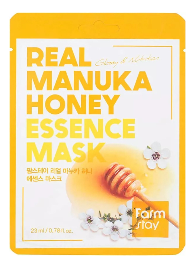 Тканевая маска с экстрактом меда Манука Real Manuka Honey Essence Mask 23мл: Маска 1шт тканевая маска с экстрактом меда манука real manuka honey essence mask 23мл маска 1шт