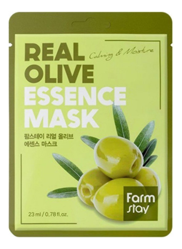 Тканевая маска с экстрактом оливы Real Olive Essence Mask 23мл: Маска 1шт