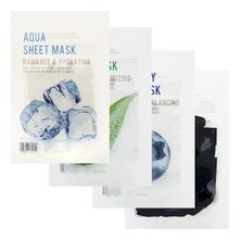 EUNYUL Набор тканевых масок Успокаивающий эффект для жирной кожи 4*22мл