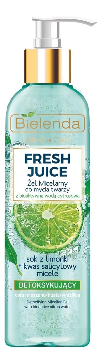 

Детоксифицирующий мицеллярный гель для умывания Fresh Juice Detoxifying Micellar Gel With Bioactive Citrus Water 190г