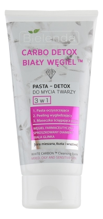 Паста для умывания лица с белым углем Carbo Detox White Carbon Cleansing Paste 150мл