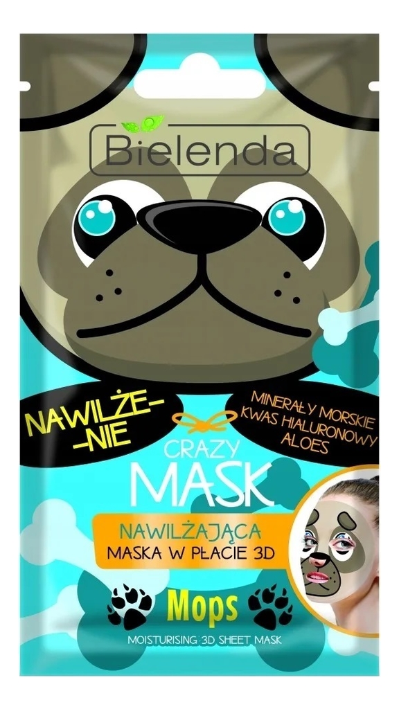 Увлажняющая тканевая маска для лица Crazy Mask Moisturising 3D Sheet Mask