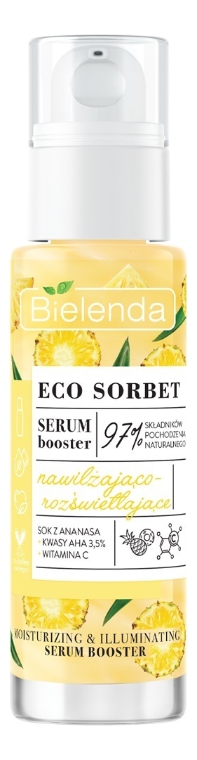 

Увлажняющая сыворотка для лица с эффектом осветления Eco Sorbet Pineapple Moisturizing And Brightening Face Booster Serum 30мл