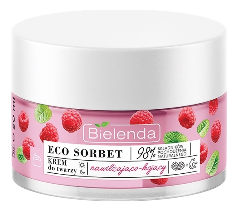 

Увлажняющий и успокаивающий крем для лица Eco Sorbet Raspberry Moisturizing And Soothing Face Cream 50мл
