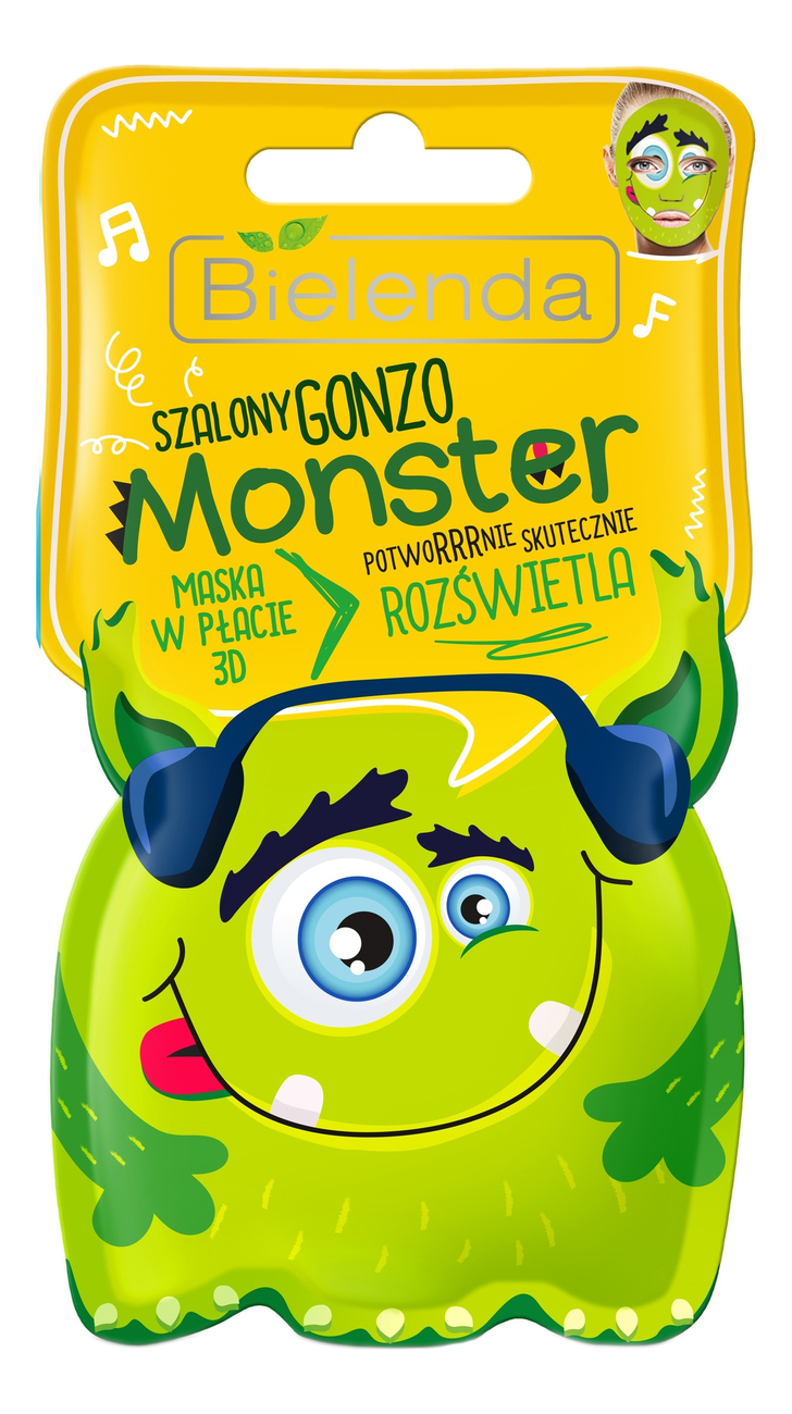 

Осветляющая тканевая 3D маска для лица Monster