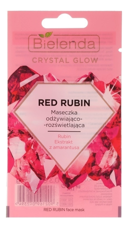 

Питательная маска для лица с осветляющим эффектом Crystal Glow Red Rubin Face Mask 8мл
