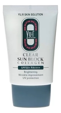 Yu.r Солнцезащитный крем для лица с коллагеном Clear Sun Block Collagen SPF50+ PA++++ 30мл