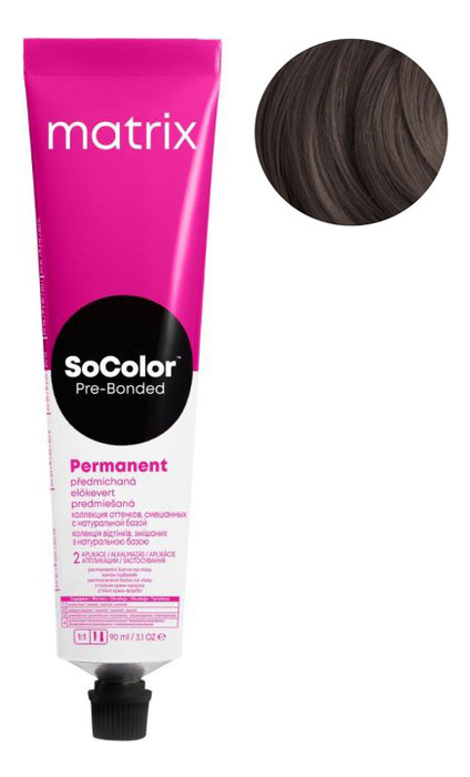 Перманентная краска для волос SoColor Pre-Bonded Permanent 90мл: 4NW