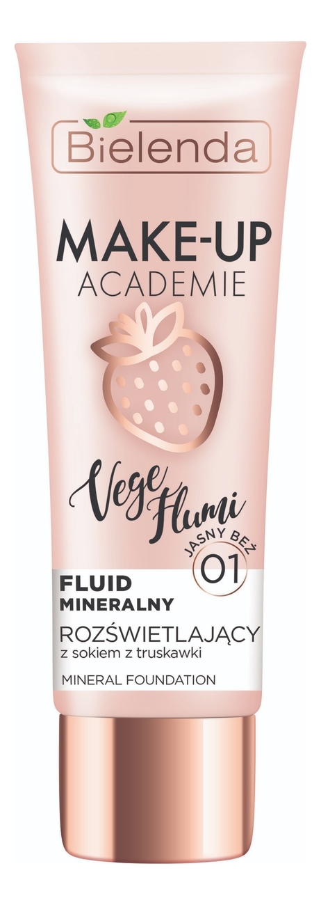 

Минеральный тональный крем для лица Make-Up Academie Vege Flumi Fluid Mineralny 30г: 01 Светло-бежевый, Минеральный тональный крем для лица Make-Up Academie Vege Flumi Fluid Mineralny 30г