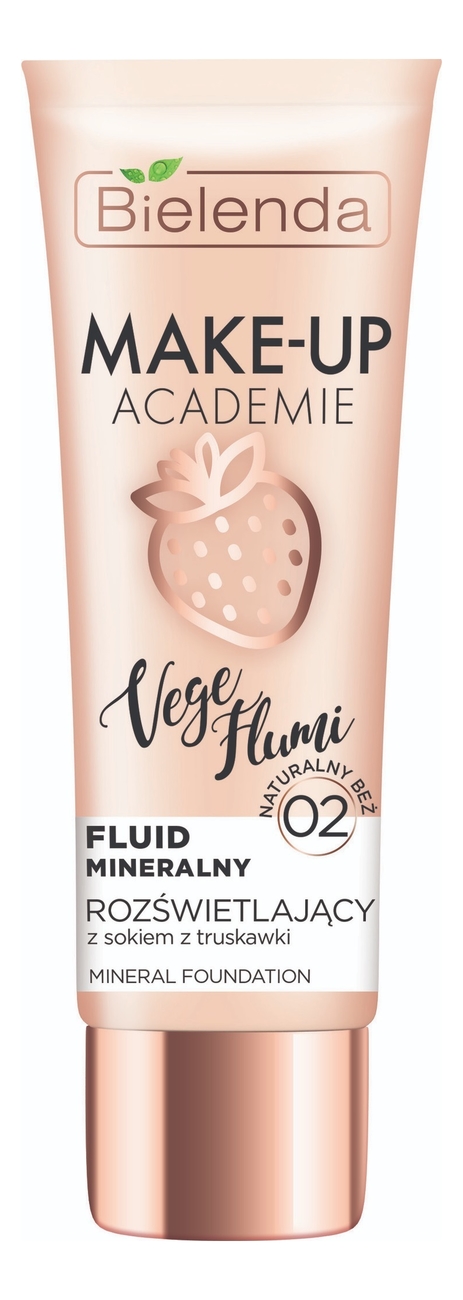 

Минеральный тональный крем для лица Make-Up Academie Vege Flumi Fluid Mineralny 30г: 02 Натурально-бежевый, Минеральный тональный крем для лица Make-Up Academie Vege Flumi Fluid Mineralny 30г