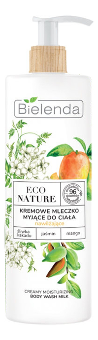Очищающее и увлажняющее молочко для тела Какаду слива + жасмин + манго Eco Nature Body Wash Milk 400мл