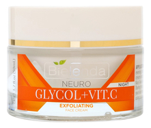 Bielenda Ночной отшелушивающий крем для лица Корректор морщин и пигментных пятен Neuro Glicol + Vit.C Exfoliating Night Cream 50мл