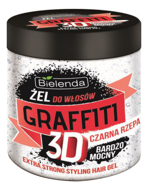 Гель для волос с черной репой Graffiti 3D Extra Strong Stayling Hair Gel 250мл