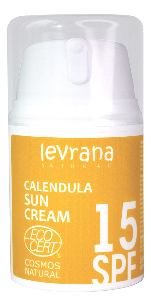 Солнцезащитный крем для лица матирующий с гидролатом календулы Calendula Sun Cream 50мл: Крем SPF15