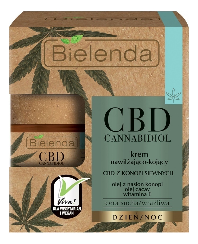 

Увлажняющий и успокаивающий крем для лица с экстрактом семян конопли CBD Cannabidiol 50мл