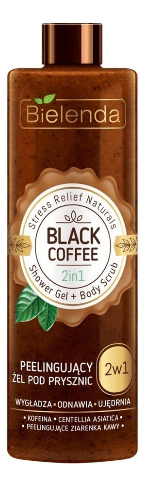 Гель-скраб для душа 2 в 1 Stress Relief Naturals Black Coffee 410г