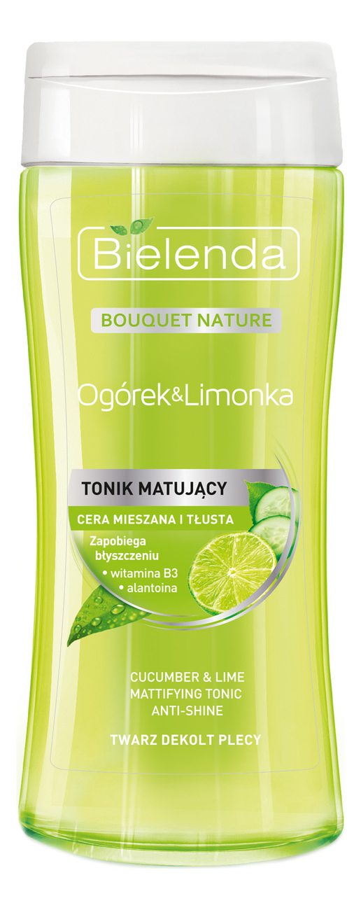 

Матирующий тоник для лица с экстрактом огурца и лайма Bouquet Nature 200мл
