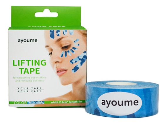 

Тейп для лица Lifting Tape: Камуфляж голубой 2,5смх5м, Тейп для лица Lifting Tape