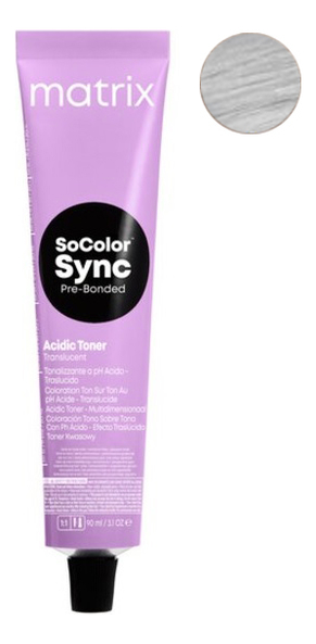 Купить Кислотный тонер для волос SoColor Sync Acidic Toner Sheer 90мл: 10PA Жемчужный пепельный, MATRIX