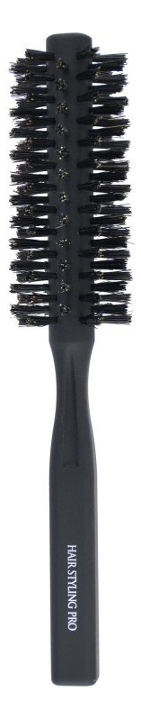 Профессиональная круглая щетка для укладки волос из натуральной щетины Hair Styling Pro Roll Brush