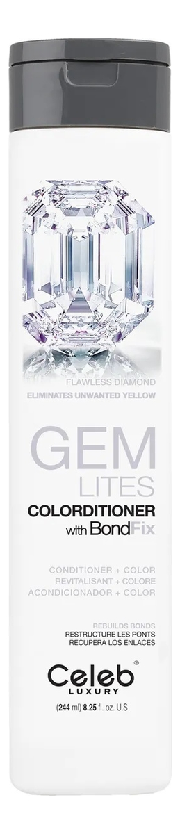Тонирующий кондиционер для волос корректирующий цвет Gem Lites Flawless Colorditioner With BondFix 244мл: Flawless Diamond