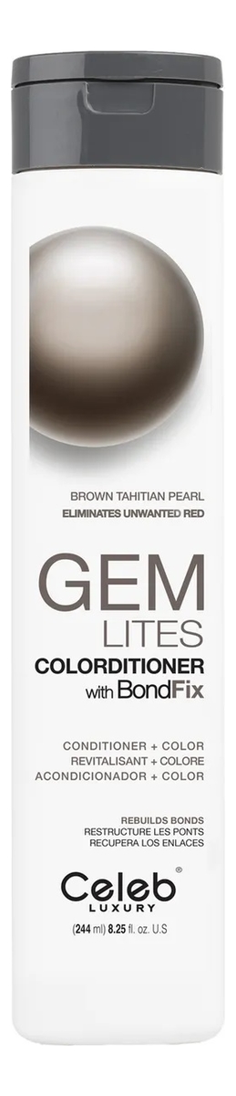 Тонирующий кондиционер для волос корректирующий цвет Gem Lites Flawless Colorditioner With BondFix 244мл: Brown Tahitian Pearl