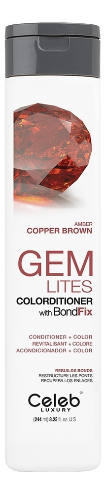 

Тонирующий кондиционер для волос корректирующий цвет Gem Lites Flawless Colorditioner With BondFix 244мл: Amber, Тонирующий кондиционер для волос корректирующий цвет Gem Lites Flawless Colorditioner With BondFix 244мл