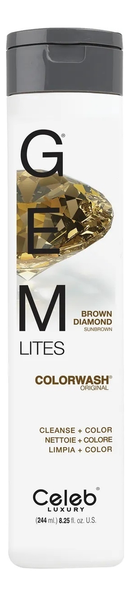 Шампунь для яркости цвета волос Gem Lites Shampoo 244мл: Brown Diamond