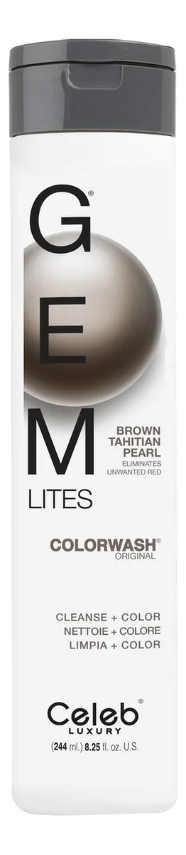 Шампунь для яркости цвета волос Gem Lites Shampoo 244мл: Brown Tahitian Pearl