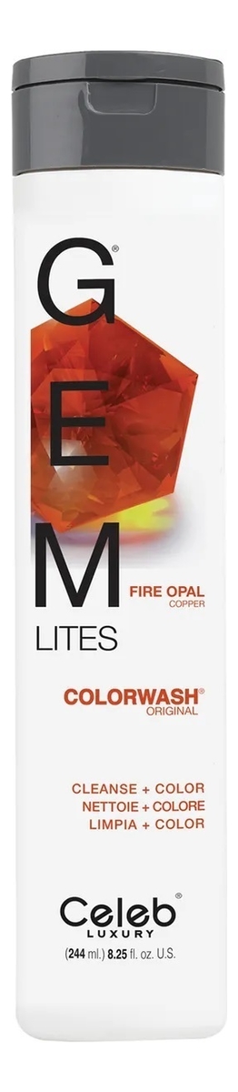

Шампунь для яркости цвета волос Gem Lites Shampoo 244мл: Fire Opal, Шампунь для яркости цвета волос Gem Lites Shampoo 244мл