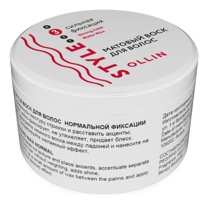 Матовый воск для волос Style Strong Hold Matte Wax 50г