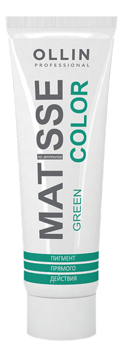 

Пигмент прямого действия для волос Matisse Color 100мл: Green, Пигмент прямого действия для волос Matisse Color 100мл