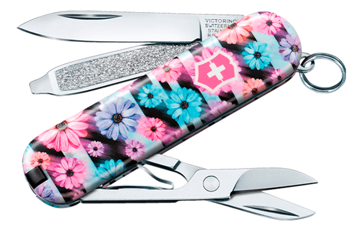 Нож-брелок Classic Dynamic Floral 58мм, 7 функций 0.6223.L2107 от Randewoo