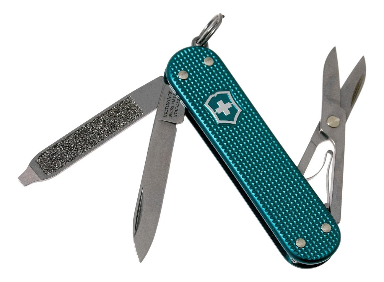 

Нож-брелок Classic SD Alox Colors Wild Jungle 58мм, 5 функций 0.6221.242G