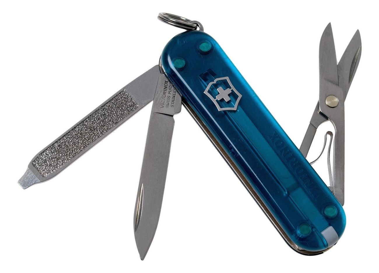 

Нож-брелок Classic SD Colors Sky High 58мм, 7 функций 0.6223.T61G