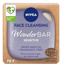 NIVEA Мыло для умывания WonderBar Face Cleansing Sensitive 75г