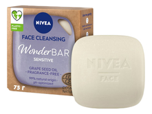 NIVEA Мыло для умывания WonderBar Face Cleansing Sensitive 75г