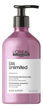Шампунь для непослушных волос Serie Expert Liss Unlimited Prokeratin Shampooing
