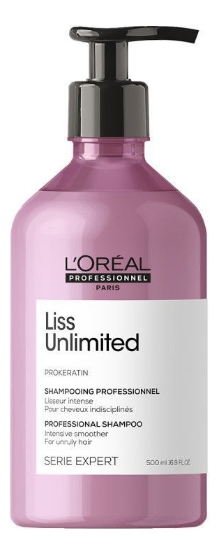 Шампунь для непослушных волос Serie Expert Liss Unlimited Prokeratin Shampooing: Шампунь 500мл цена и фото