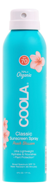 

Солнцезащитный спрей для тела Classic Sunscreen Spray Peach Blossom SPF70: Спрей 177мл, Солнцезащитный спрей для тела Classic Sunscreen Spray Peach Blossom SPF70