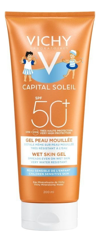 

Солнцезащитная эмульсия для лица и тела Capital Soleil Gel Peau Mouillee SPF50+ 200мл