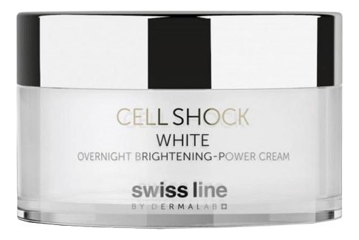 Купить Ночной крем для лица с эффектом сияния Cell Shock White Overnight Brightening-Power Cream 50мл, Swiss Line