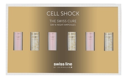 Коллагеновая эмульсия для дневного и ночного ухода за кожей лица Cell Shock The Swiss Cure 6*5мл набор сывороток для дневного и ночного ухода за кожей makeupfood calendula