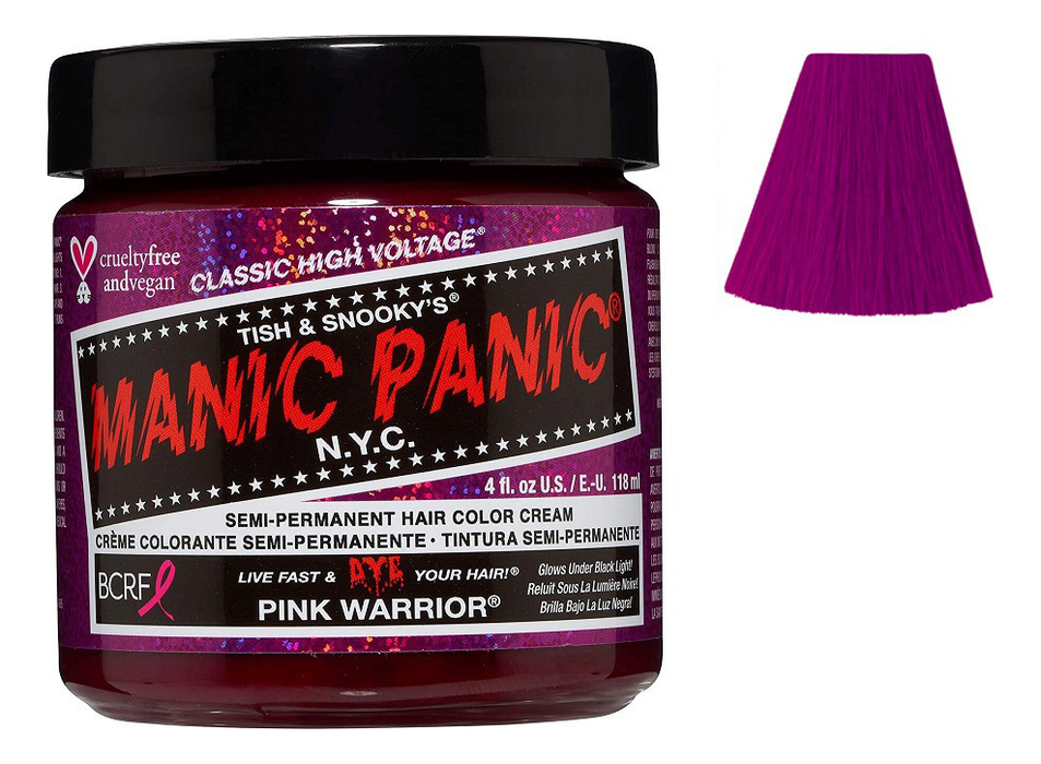 

Краска для волос High Voltage 118мл: Pink Warrior, Краска для волос High Voltage 118мл