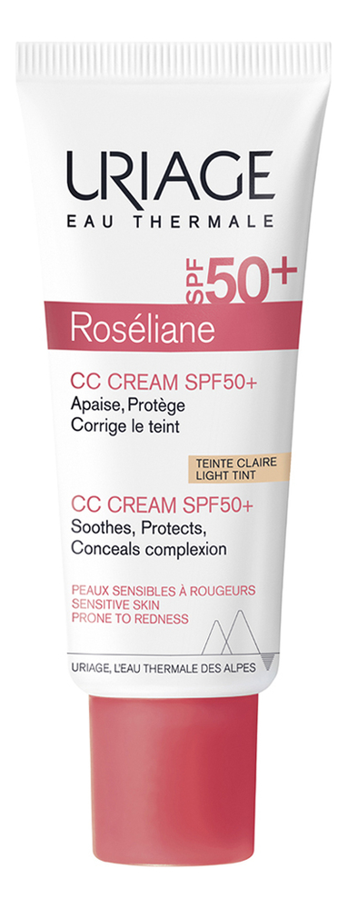Купить CC крем для чувствительной кожи лица Roseliane CC Cream SPF50 40мл, Uriage