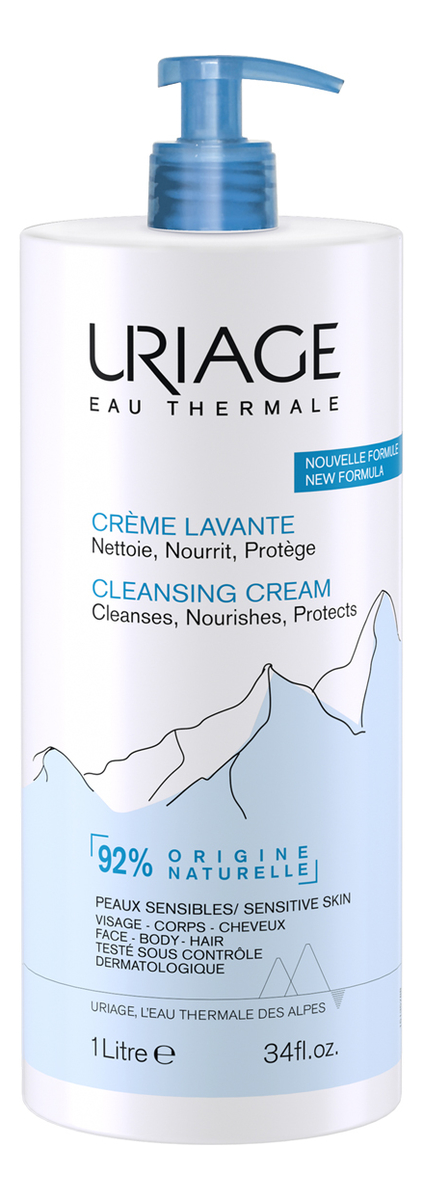Очищающий пенящийся крем Eau Thermale Creme Lavante: Крем 1000мл (старый дизайн)