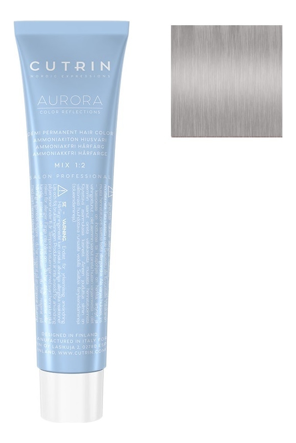 Безаммиачный тонер для коррекции оттенка и придания блеска волосам Aurora Demi Permanent Hair Color Luminous 60мл: 12 Ледяной щербет